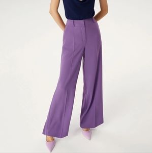 Elegant Purple Women's Wide-Leg Pants